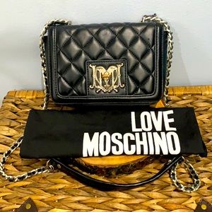 Moschino Leather Black Crossbody Bag
